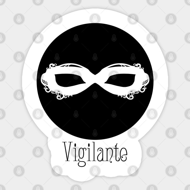 Black Masque - Vigilante Sticker by Thedustyphoenix